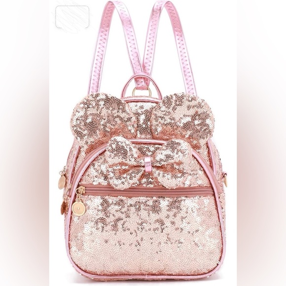 NWOT Mini Backpack Bowknot Polka Dot Daypacks Convertible Shoulderbag - Picture 3 of 16